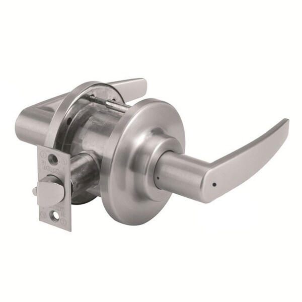 Grade 2 Cylindrical Lock, 40-Privacy/Bedroom/Bath, LG-Lever, E-Stepped Rose, Satin Chrome, 2-3/4